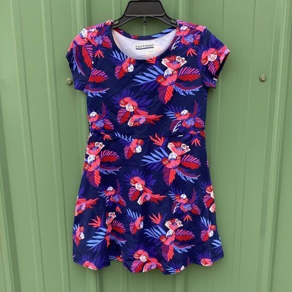 LITTLE GIRLS COTTON Tropical Print & Pink Pullover Dress 3-Piece Bundle Size 6X - Picture 8 of 9